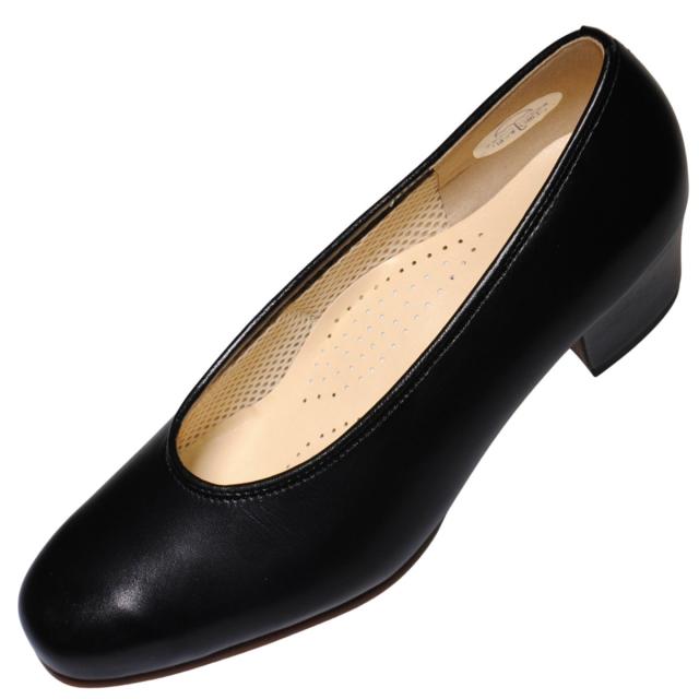 【靴のHOSHIKAWA】  『A-OK 117』 エーオーケー パンプス 21.5cm〜24.5cm EEEE レディース ブラック フォーマル ヒール 天然皮革 国産