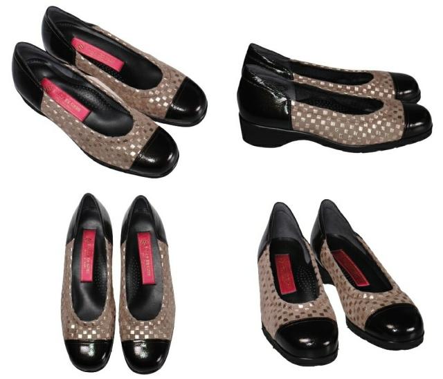 【靴のHOSHIKAWA】  『SALON DE GRES SL13270』 サロンドグレー パンプス 21.5cm〜25cm EEE ネイビーP レディース コンフォート 外反母趾 日本製 本革