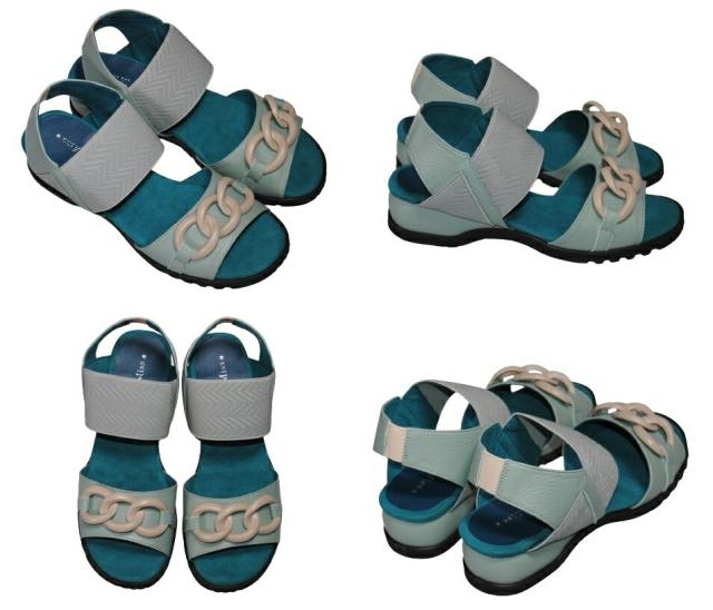 【靴のHOSHIKAWA】  『Dona Miss 1742』 ドナミス コンフォートサンダル 21.5cm〜24.5cm EEEE ピンク バックベルト オープントゥ ウェッジソール 日本製 本革 春夏