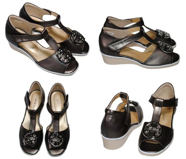 【靴のHOSHIKAWA】  『SPORTS NINE 2790』 スポーツナイン サンダル 21.5cm〜24.5cm EEE ブロンズ オープントゥ ウェッジソール マジック 日本製 本革 春夏