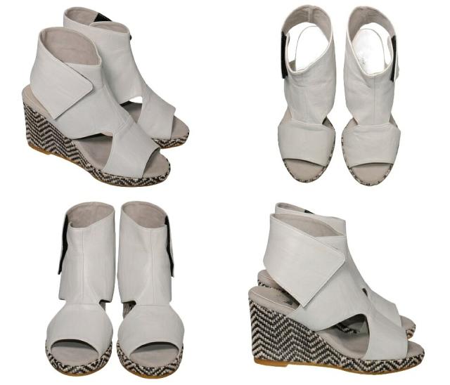 【靴のHOSHIKAWA】  『MOVEO 6800』 モベオ ブーツサンダル 221.5cm〜245cm EEEE 厚底ブーツ ホワイト オープントゥ マジックテープ 日本製 本革 春夏