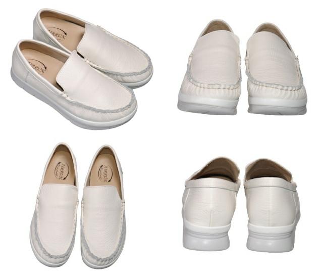 【靴のHOSHIKAWA】  『AIRRUN 6847』 エアーラン スリッポン 22.5cm〜24.5cm EEEE グリーン カジュアル レディース ローファー 牛革 厚底 軽い 幅広 国産