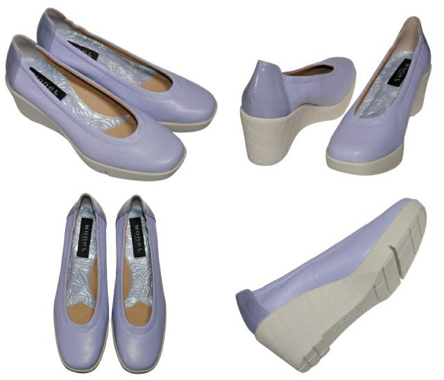 【靴のHOSHIKAWA】  『Monet 881407』 パンプス ウェッジソール 21.5cm〜24.5cm EEE レディース ベージュ 厚底 エレガンス 日本製 本革