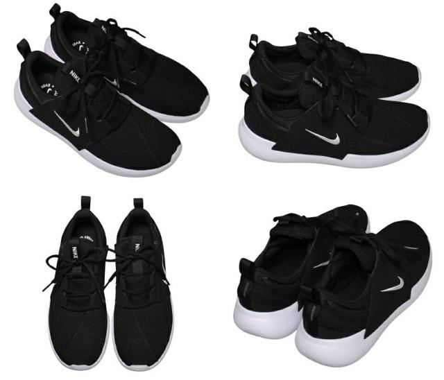 【靴のHOSHIKAWA】  『NIKE DV2436 006』 ナイキ スニーカー E-SERIES AD 24.5cm〜28cm メンズ ブラック レースアップスニ—カー 合皮 ホワイトソール