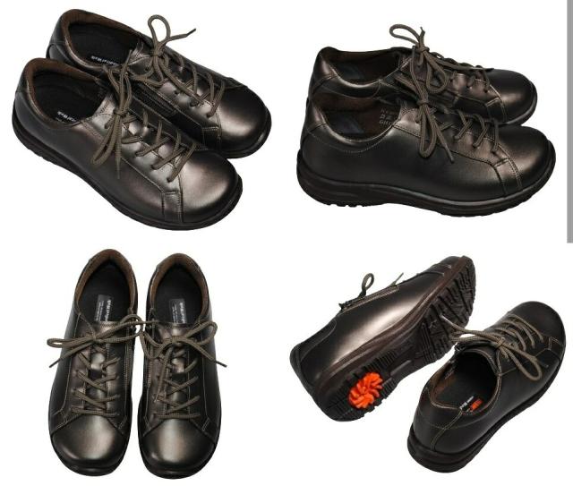 【靴のHOSHIKAWA】  『Medical Walk L001』 アサヒ メディカルウォーク 21.5cm〜25cm EEEE レディース ブロンズ カジュアルシューズ レースアップ 天然皮革 日本製