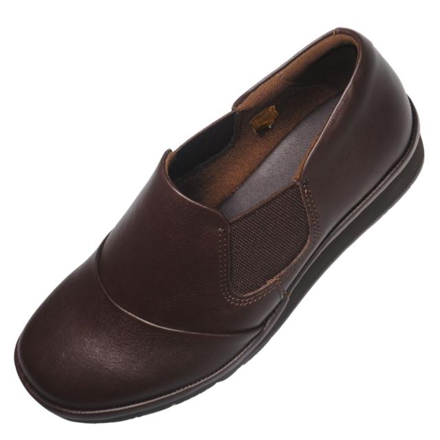 【靴のHOSHIKAWA】  『A-OK 1865』 エーオーケー スリッポン 22.5cm〜24.5cm EEEEE 外反母趾対応 幅広 レディース フラット底 ラウンドトゥ 牛革 撥水 防滑