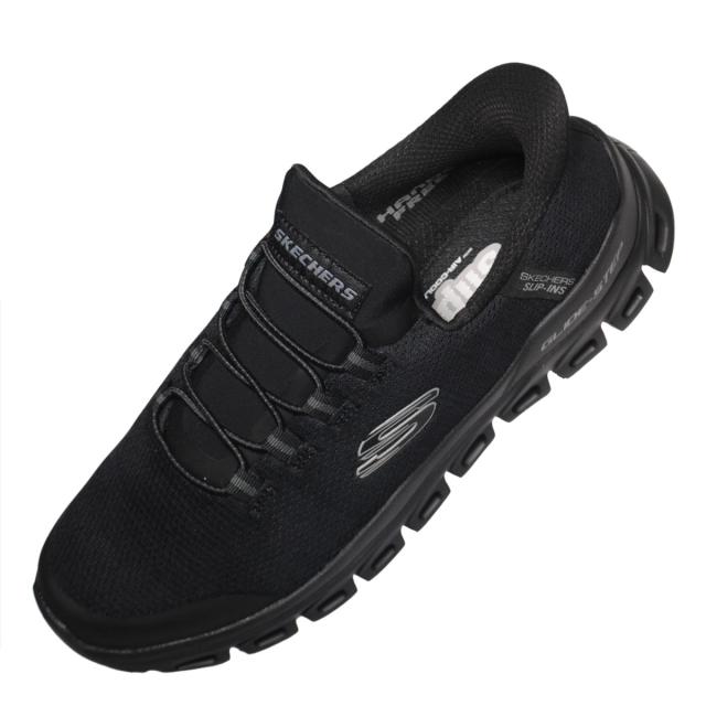 【靴のHOSHIKAWA】  『SKECHERS 233011』 スケッチャーズ スニーカー 24.5cm〜29cm メンズ スリップインズ ブラック 立ったまま履ける 合皮