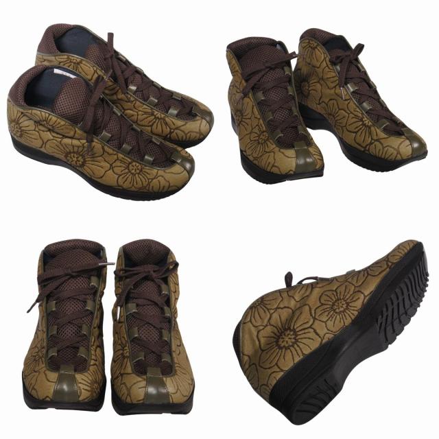 【靴のHOSHIKAWA】  『SPORTS NINE 550』 スポーツナイン ブーティー 21.5cm〜25cm ブラック レースアップ カジュアル ブーツ ショート丈 ブラック フラワー型押し 幅広 本革 国産 秋冬