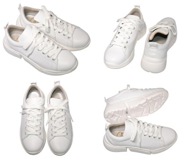 【靴のHOSHIKAWA】  『A-OK 602』 エーオーケー スニーカー 22cm〜24.5cm EEEE オーク レースアップ レディース 低反発クッション 牛革 厚底 幅広 日本製