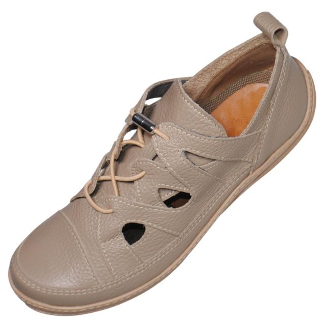 【靴のHOSHIKAWA】  『MOVEO 103-900』 モベオ カジュアルシューズ 22.5cm〜24.5cm レディース グレー ゴムレース 撥水加工 抗菌 日本製 幅が広い 本革 春夏