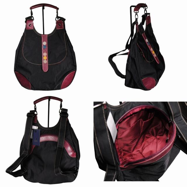 PRIMU CRESCENT 2WAYリュック 999G レディース グレー リュックバッグ 軽い マグネット ファスナー開閉 ショルダーバッグ 手持ち 肩掛け ナイロン 合成繊維_6