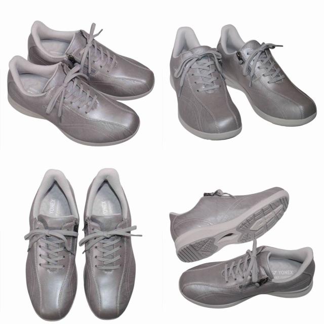 【靴のHOSHIKAWA】  『YONEX SHWL130W』 ヨネックス スニーカー 22cm〜25cm 4.5E レディース パールホワイト ウォーキングシューズ 合皮 巾広