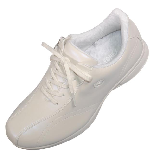 【靴のHOSHIKAWA】  『YONEX SHWL130W』 ヨネックス スニーカー 22cm〜25cm 4.5E レディース パールホワイト ウォーキングシューズ 合皮 巾広