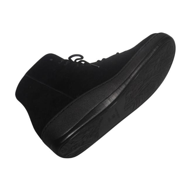 【靴のHOSHIKAWA】  『hatchi 2435』 ハッチ ショートブーツ 22cm〜24.5cm レディース ショート丈 サイドファスナー スウェード レースアップ 本革 国産 秋冬