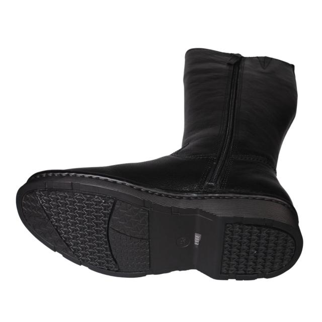 【靴のHOSHIKAWA】  『Sena Moon 2845』 レディース ロングブーツ 22.5cm〜24.5 EEEE ブラック 内側ファスナー ヒール ラウンドトゥ 天然皮革 幅広 秋冬