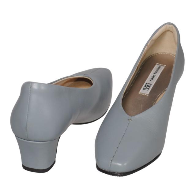 【靴のHOSHIKAWA】  『Yukiko Kimijima 3172』 ユキコキミジマ パンプス 22cm〜24.5cm EEE レディース カジュアル スプリングレイク ローヒール 仕事履き Vカット 本革