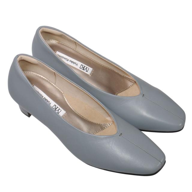 【靴のHOSHIKAWA】  『Yukiko Kimijima 3172』 ユキコキミジマ パンプス 22cm〜24.5cm EEE レディース カジュアル スプリングレイク ローヒール 仕事履き Vカット 本革