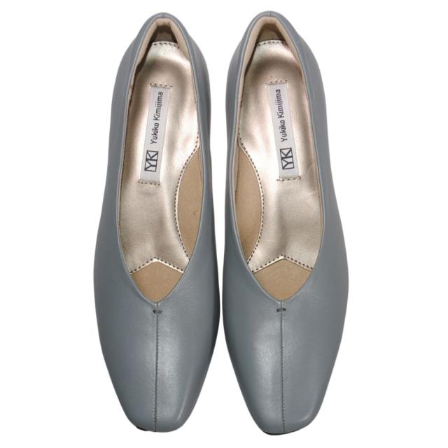 【靴のHOSHIKAWA】  『Yukiko Kimijima 3172』 ユキコキミジマ パンプス 22cm〜24.5cm EEE レディース カジュアル スプリングレイク ローヒール 仕事履き Vカット 本革