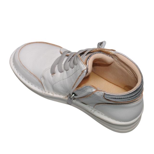 【靴のHOSHIKAWA】  『A-OK 3878』 エーオーケー ショートブーツ 22.5cm〜24.5cm EEEE レディース ブラック 内側ファスナー レース 牛革 防寒 防滑 秋冬