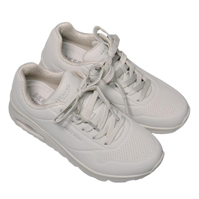 SKECHERS SPORTL 73690 スケッチャーズ スニーカー 22cm〜25cm レディース STAND ON AIR スリップイン レースアップ オフホワイト 合皮 軽量_1