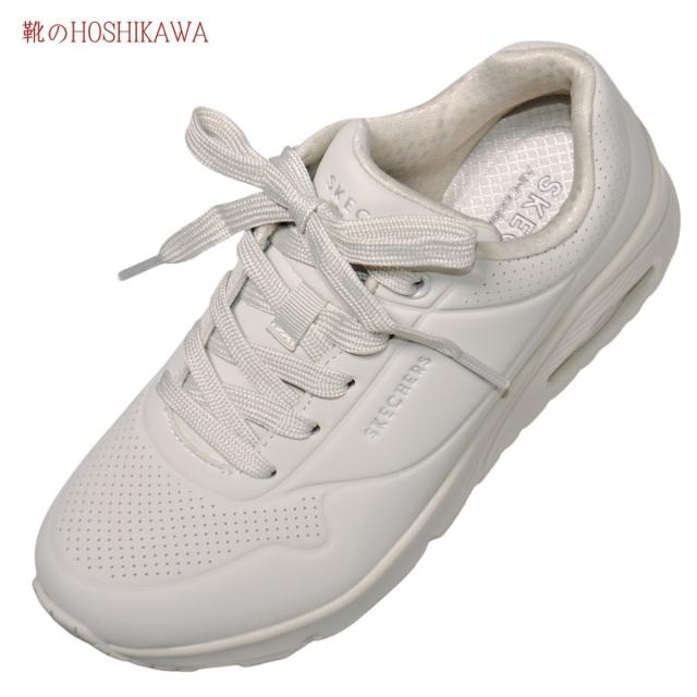 SKECHERS SPORTL 73690 スケッチャーズ スニーカー 22cm〜25cm レディース STAND ON AIR スリップイン レースアップ オフホワイト 合皮 軽量