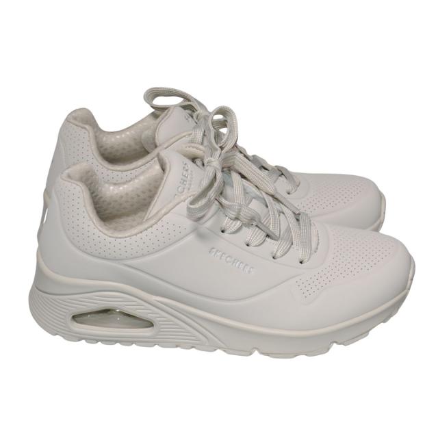 SKECHERS SPORTL 73690 スケッチャーズ スニーカー 22cm〜25cm レディース STAND ON AIR スリップイン レースアップ オフホワイト 合皮 軽量_4