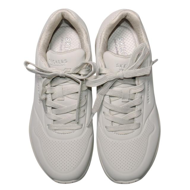 SKECHERS SPORTL 73690 スケッチャーズ スニーカー 22cm〜25cm レディース STAND ON AIR スリップイン レースアップ オフホワイト 合皮 軽量_3
