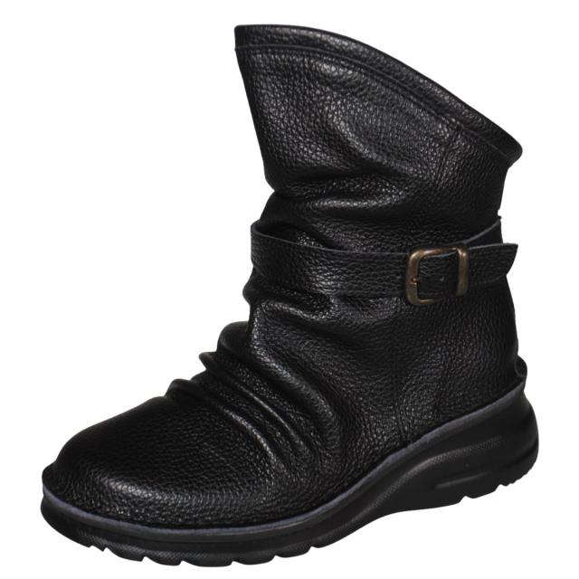 【靴のHOSHIKAWA】  『A-OK 0328』 エーオーケー ショートブーツ 21.5cm〜25cm EEEE ブラック レディース ショート丈 ファスナー 国産 幅広 軽量 秋冬