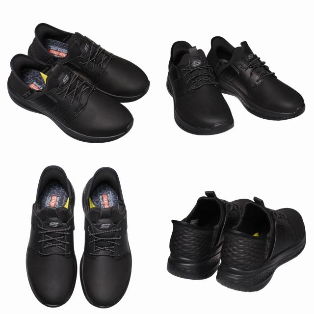 【靴のHOSHIKAWA】  『SKECHERS 210828』 スケッチャーズ スニーカー 24.5cm〜29cm メンズ スリップインズ Dブラウン 立ったまま履ける 仕事履き 天然皮革 合皮