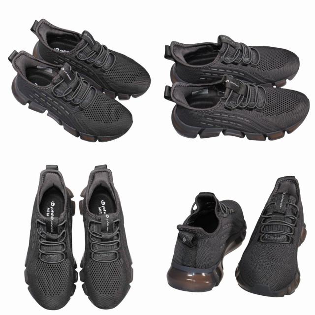 【靴のHOSHIKAWA】  『phiten PHL-003』 ファイテン スニーカー 22.5cm〜25cm レディース 手を使わない ゴムレース スリッポン ピンク ストレッチ 合皮 疲れない 軽量