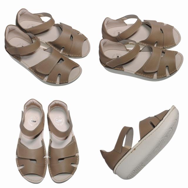 MOVEO 53544 S M L 2L EEEE モベオ コンフォートサンダル レディース グレージュ クッションが良い 幅が広い 前開き マジックテープ 天然皮革 日本製 春夏_9