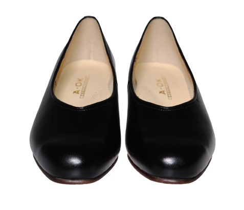 【靴のHOSHIKAWA】  『A-OK 115』 エーオーケー パンプス 21.5cm〜25cm EEEE レディース ブラック フォーマル ヒール 天然皮革 国産