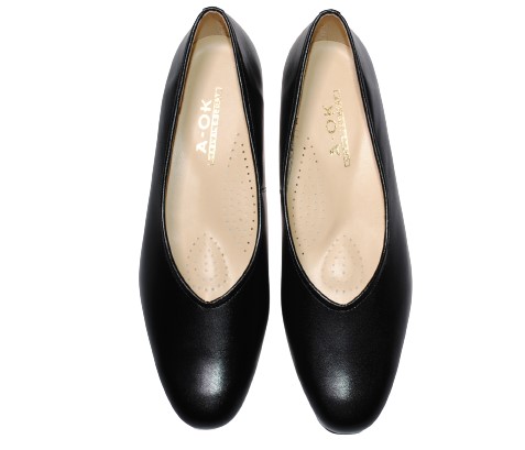 【靴のHOSHIKAWA】  『A-OK 115』 エーオーケー パンプス 21.5cm〜25cm EEEE レディース ブラック フォーマル ヒール 天然皮革 国産