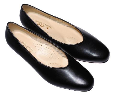 【靴のHOSHIKAWA】  『A-OK 115』 エーオーケー パンプス 21.5cm〜25cm EEEE レディース ブラック フォーマル ヒール 天然皮革 国産