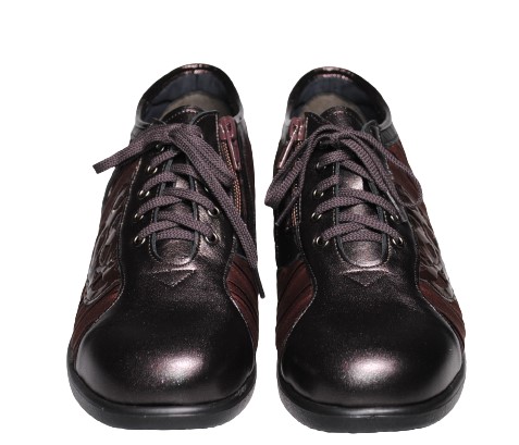 【靴のHOSHIKAWA】  『A-OK 2153』 エーオーケー レザーシューズ 21.5cm〜25cm EEE レースアップ レディース ボルドー カジュアル 日本製 牛革
