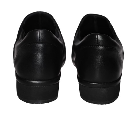 【靴のHOSHIKAWA】  『A-OK 9461』 エーオーケー スリッポン 22cm〜24.5cm EEEE ブラック カジュアル レディース ローヒール スクエアトゥ 牛革 防滑