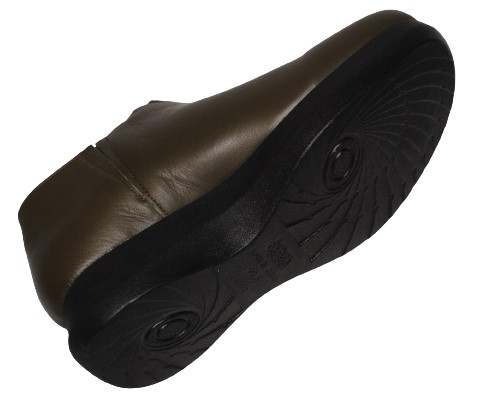 【靴のHOSHIKAWA】  『A-OK 38251』 エーオーケー ブーティー 22.5cm〜24.5cm EEEE レディース オリーブ サイドゴア 厚底 ショート丈 牛革 日本製 秋冬