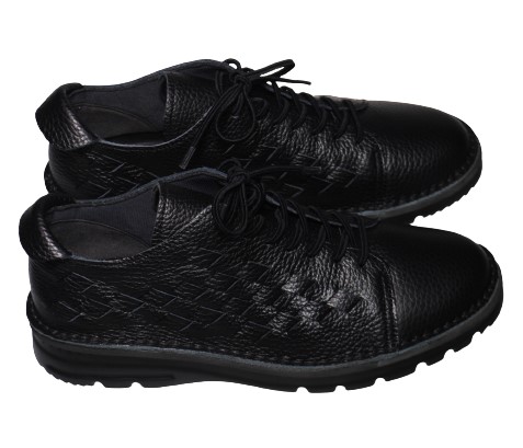 【靴のHOSHIKAWA】  『A-OK 7287』 エーオーケー レザースニーカー 21.5cm〜25cm EEEE ブラック レースアップ 抗菌防臭 撥水加工 吸汗 軽量 厚底 牛革 日本製