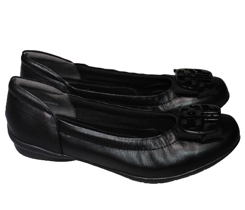 【靴のHOSHIKAWA】  『Airy step 6360』 エアリーステップ ブラック 22cm〜24.5cm EEE パンプス レディース カジュアル ローヒール ぺたんこ 山羊革