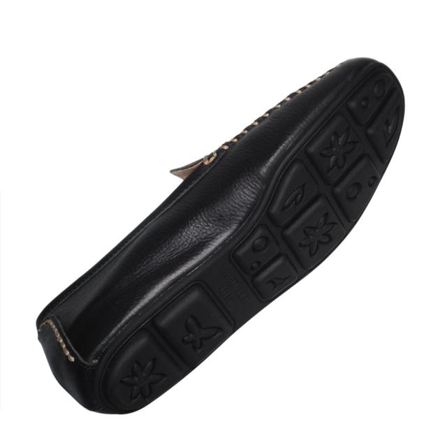 【靴のHOSHIKAWA】  『Airystep 7001』 エアリーステップ ローファー 22.5cm〜24.5cm EEE ブラック ドライビングシューズ インヒール 天然皮革