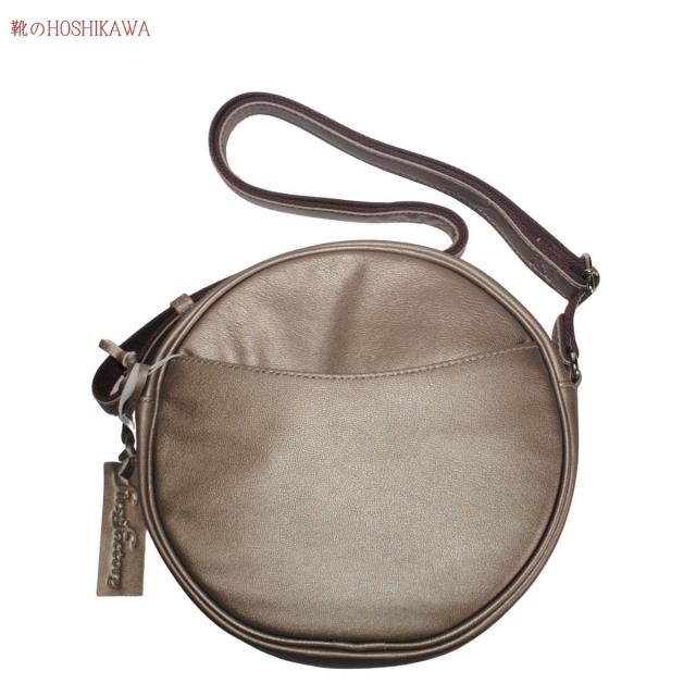 【靴のHOSHIKAWA】  『first factory 821』 ショルダーバッグ  レディース ファスナー開閉 小さめ ブロンズ カジュアル 日本製 本革