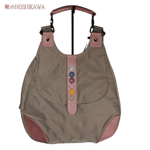 PRIMU CRESCENT 2WAYリュック 999G レディース グレー リュックバッグ 軽い マグネット ファスナー開閉 ショルダーバッグ 手持ち 肩掛け ナイロン 合成繊維