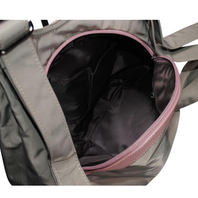PRIMU CRESCENT 2WAYリュック 999G レディース グレー リュックバッグ 軽い マグネット ファスナー開閉 ショルダーバッグ 手持ち 肩掛け ナイロン 合成繊維_3