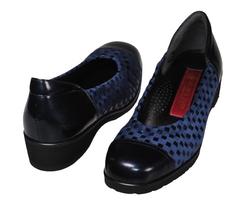 【靴のHOSHIKAWA】  『SALON DE GRES SL13270』 サロンドグレー パンプス 21.5cm〜25cm EEE ネイビーP レディース コンフォート 外反母趾 日本製 本革