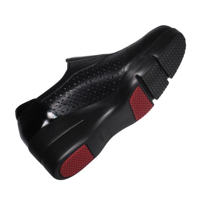 【靴のHOSHIKAWA】  『SALON DE GRES 18582』 サロンドグレー スリッポン 21.5cm〜24.5cm EEEE ベージュP レディース コンフォート ウェッジソール 国産 本革 外反母趾