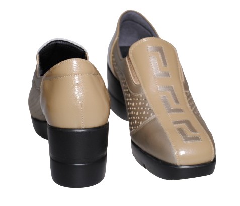 【靴のHOSHIKAWA】  『SALON DE GRES 18582』 サロンドグレー スリッポン 21.5cm〜25cm EEEE シルバー レディース 国産 本革 外反母趾 コンフォート