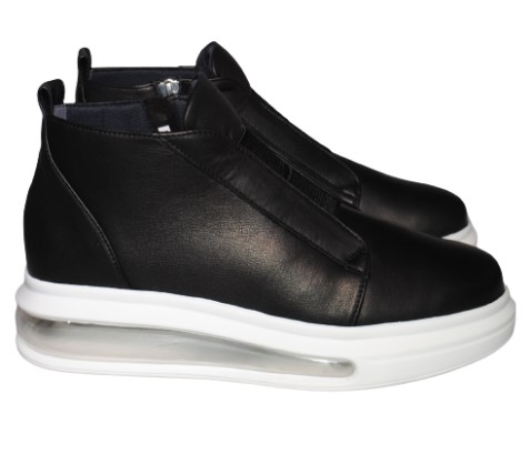 【靴のHOSHIKAWA】  『SALON DE GRES SLP5007D』 サロンドグレー ブラック 22.5cm〜24.5cm EEE ブーティー 内側ファスナー スムース革 エアークッション 牛革 防滑