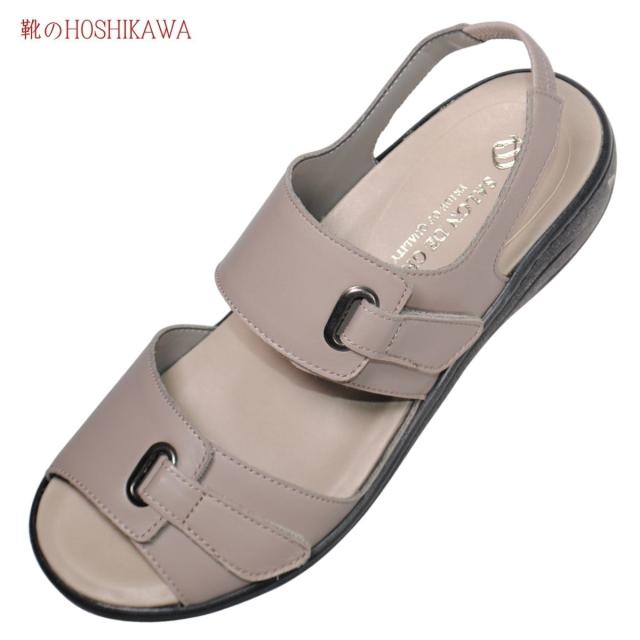 【靴のHOSHIKAWA】  『SALON DE GRES SL1762F』 サロンドグレー サンダル S M L EEEE コンフォート マジック バックバンド 外反拇指 牛革 日本製 春夏