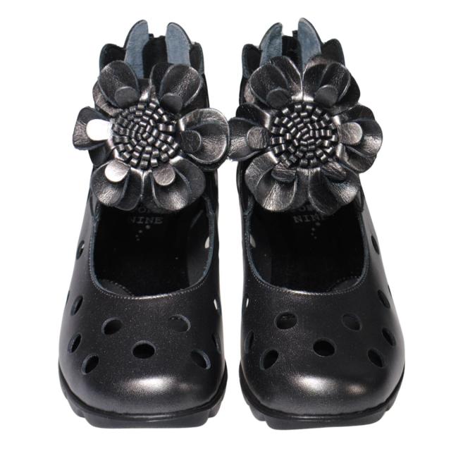 【靴のHOSHIKAWA】  『Monet 1250』 サマーブーツ モネ 22cm〜24.5cm EEE レディース Dシルバー カジュアル ショート丈 日本製 本革 春夏