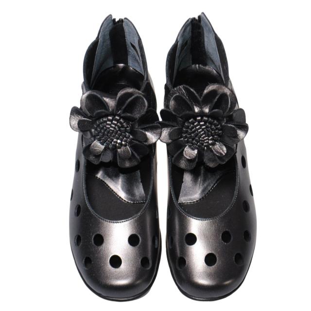 【靴のHOSHIKAWA】  『Monet 1250』 サマーブーツ モネ 22cm〜24.5cm EEE レディース Dシルバー カジュアル ショート丈 日本製 本革 春夏